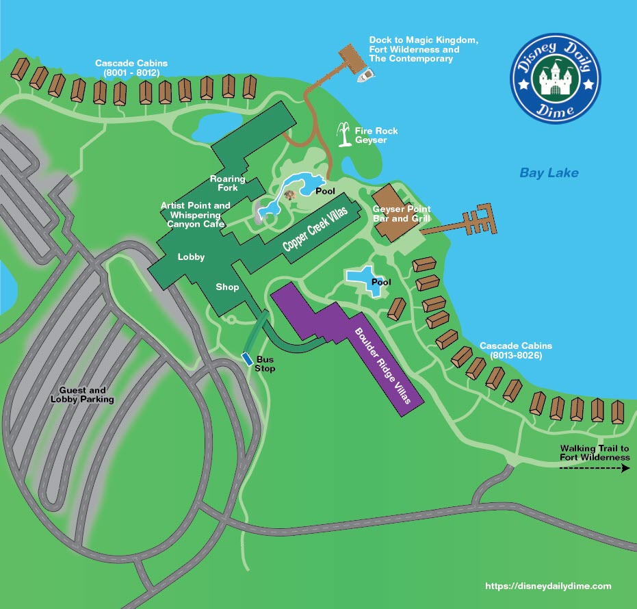 Disneys Wilderness Lodge Resort Map 