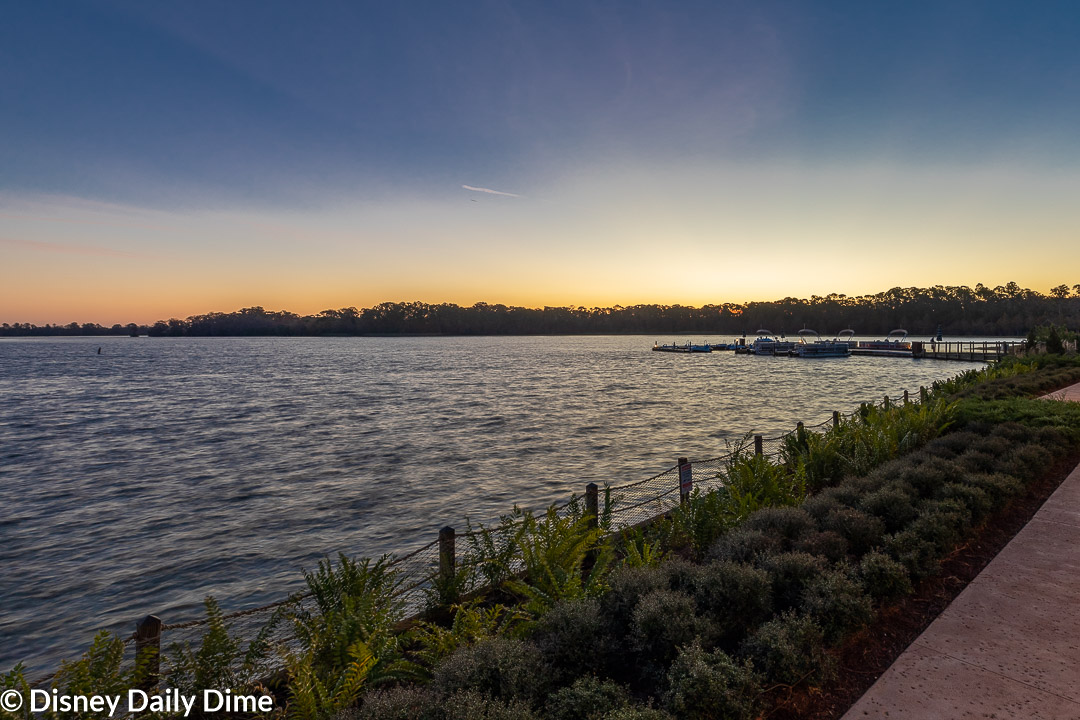 The morning sunrise at Disney's Wilderness Lodge is something to behold.