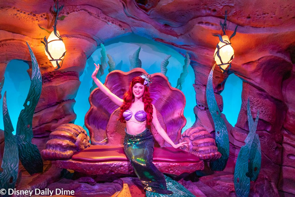 Princess Ariel in her mermaid form at Magic Kingdom.