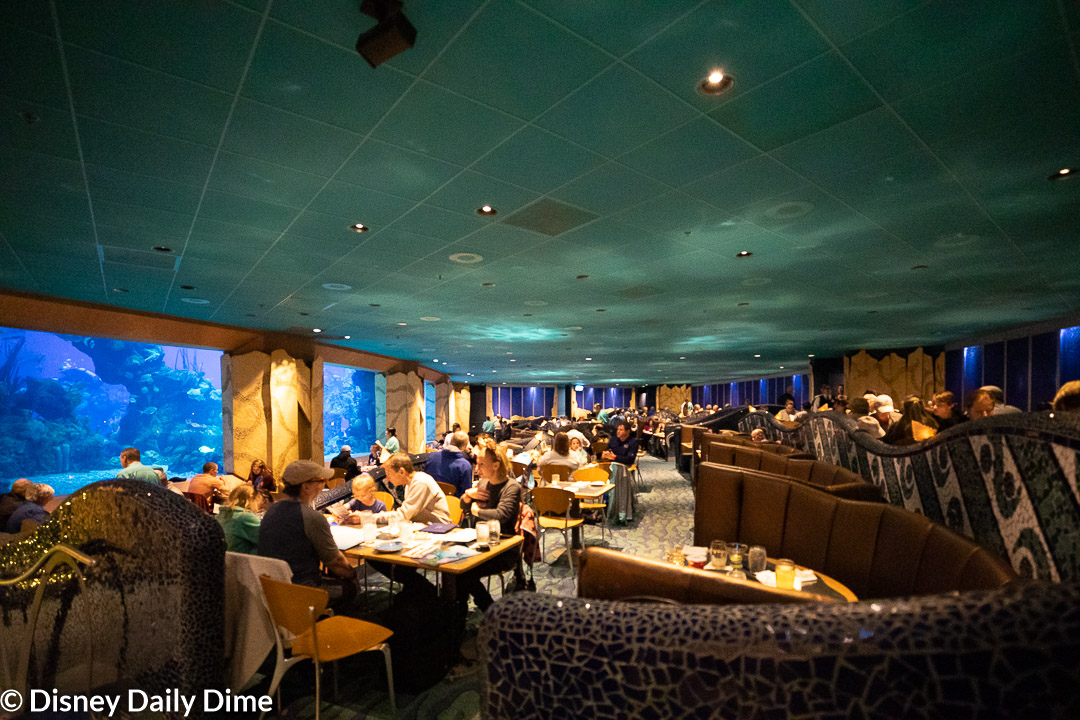 As part of our Coral Reef Restaurant review we had the opportunity to dine with a view of the Sea pavilion aquarium.