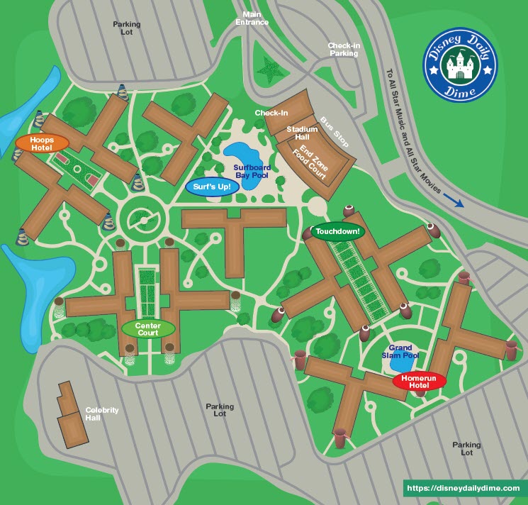 Disneys All Star Sports Resort Map 