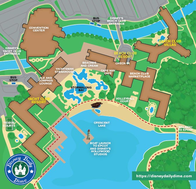 map of yacht and beach club