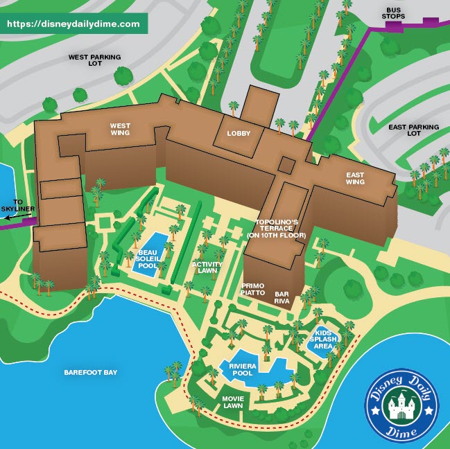 Disney's Riviera Resort map 