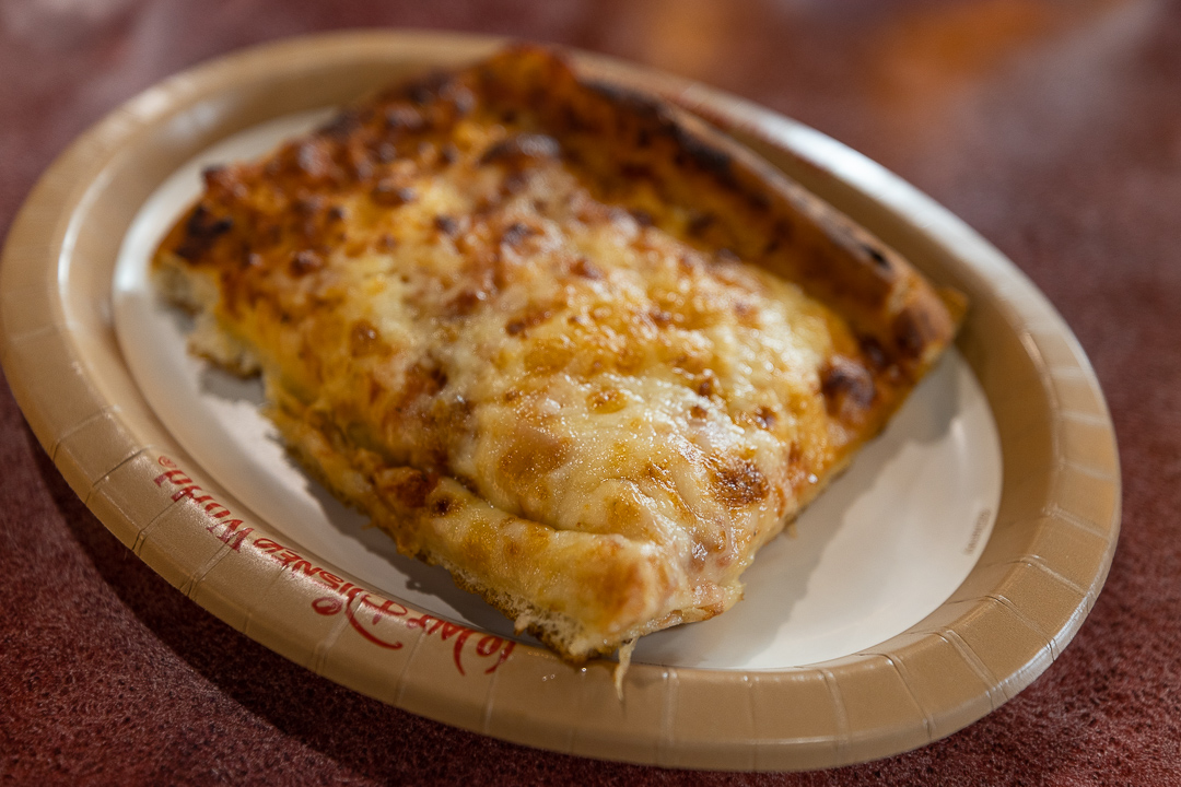 The kid's cheese pizza was doughy, with lots of cheese, but not much sauce.